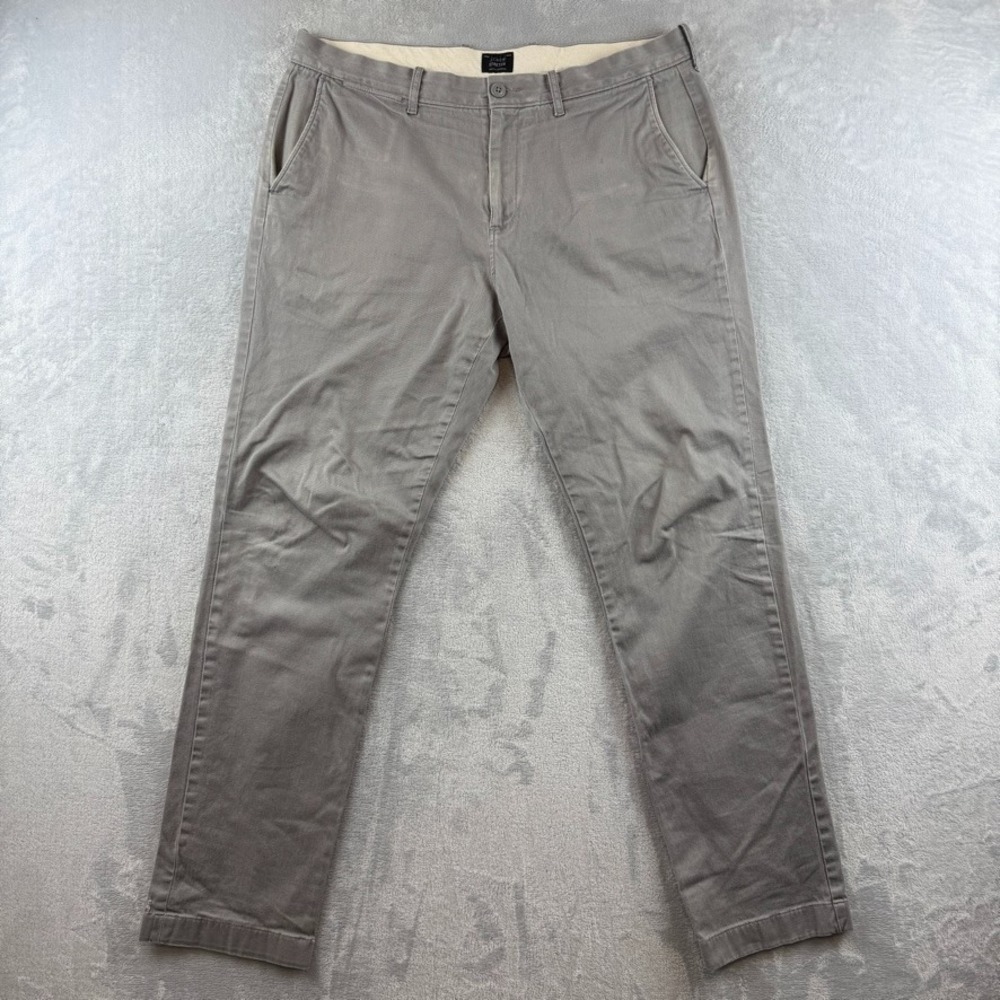 J Crew Pants Mens 34x32 Gray 770 Straight Chinos Stretch Twill Khaki